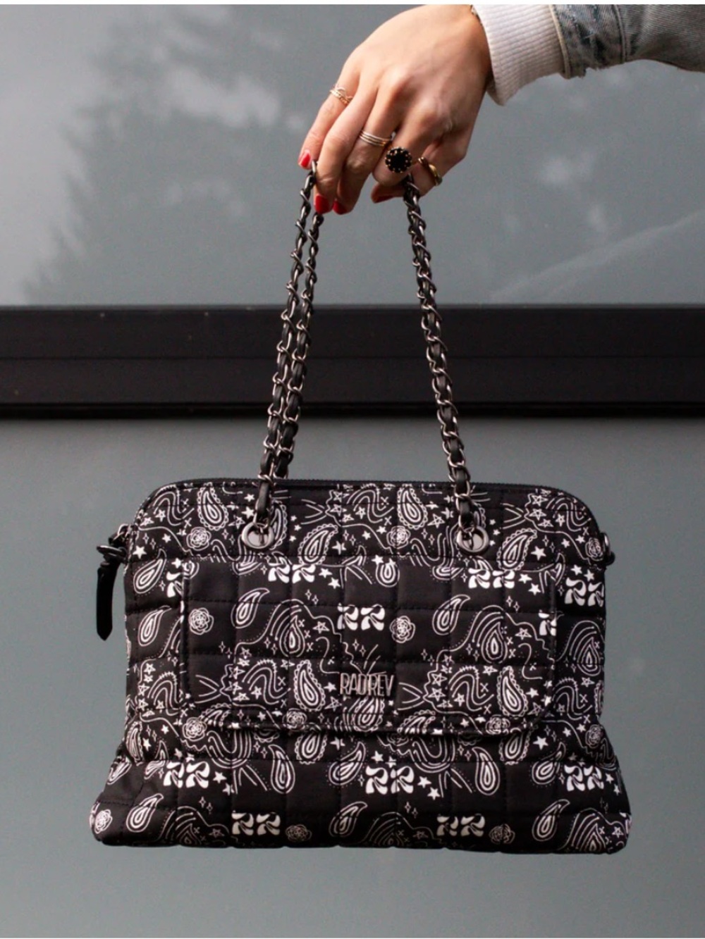 Rad Rev Bandana-Print Black Shoulder Bag